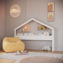 Ver imagem 1 de Nicho Moldura Casinha para Quarto Infantil Infanto Branco/Rosa