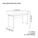 Ver imagem 3 de Escrivaninha 740x900x600 ML900PE27PP 90cm Espresso Móveis Nogal Leonardo Marrom