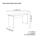 Ver imagem 3 de Mesa Madeira 740x1200x600 Ml1200pe27pp Espresso Móveis