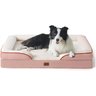 Bedsure Cama Ortopédica para Cães Grandes G Resa e Branca - 1