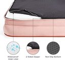 Ver imagem 4 de Bedsure Cama Ortopédica para Cães Grandes G Resa e Branca