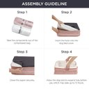 Ver imagem 6 de Bedsure Cama Ortopédica para Cães Grandes G Resa e Branca