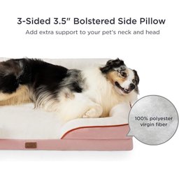 Bedsure Cama Ortopédica para Cães Grandes G Resa e Branca - 8