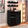 Adega Balcão Organizador Bar ,cachaça Vinho Preto - 1