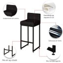Ver imagem 7 de Banqueta Alta para Cozinha Laura Corino Preto Base de Ferro Industrial