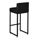 Ver imagem 5 de Banqueta Alta para Cozinha Laura Corino Preto Base de Ferro Industrial