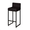 Banqueta Alta para Cozinha Laura Corino Preto Base de Ferro Industrial - 1