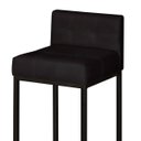 Ver imagem 3 de Banqueta Alta para Cozinha Laura Corino Preto Base de Ferro Industrial