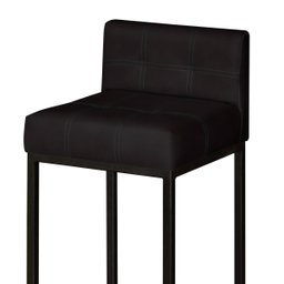 Banqueta Alta para Cozinha Laura Corino Preto Base de Ferro Industrial - 3