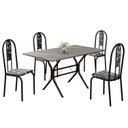 Ver imagem 2 de Conjunto Sala de Jantar Mesa Retangular 120x75cm Tampo Granito Topázio 4 Cadeiras Linda Yescasa