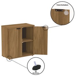 Armário para Escritório Baixo 740x680x360 Abl740pe27 Espresso Móveis - 9
