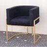 Poltrona Elegance Pé Dourado Assento Preto 72x68x63cm - 4