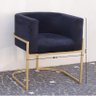 Poltrona Elegance Pé Dourado Assento Preto 72x68x63cm - 2