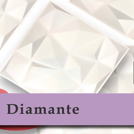 Kit 20 Placas 3D - Modelo Diamante - 50x50 ( Total de 5m2 ) - 3