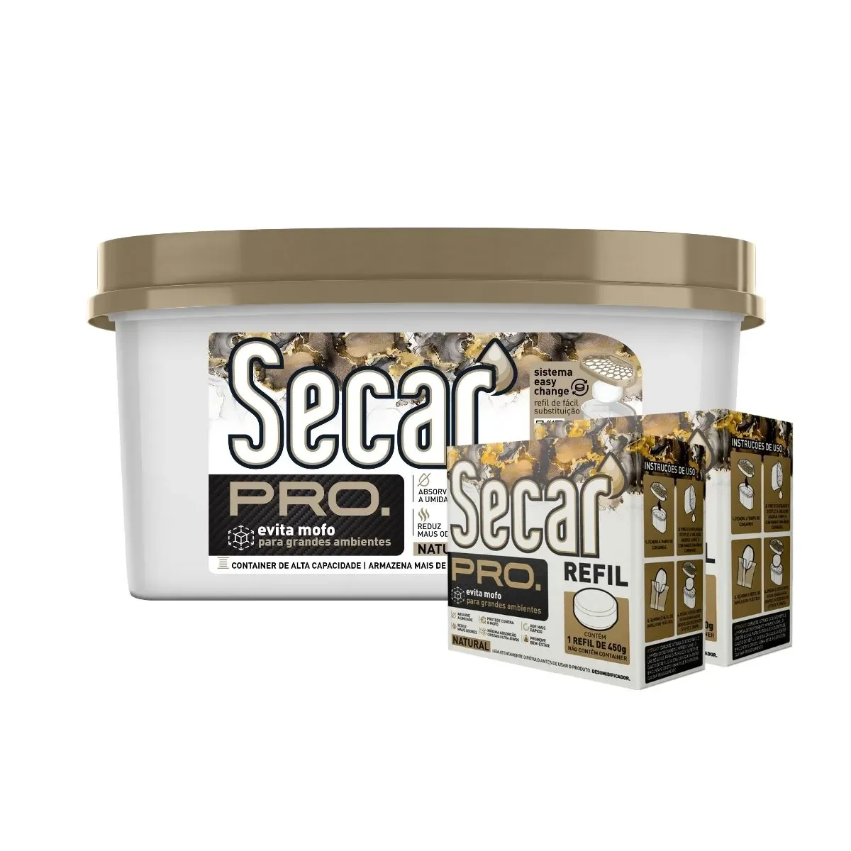 Kit Evita Mofo Secar Pro Container Natural 450g + 2 Refis - 1