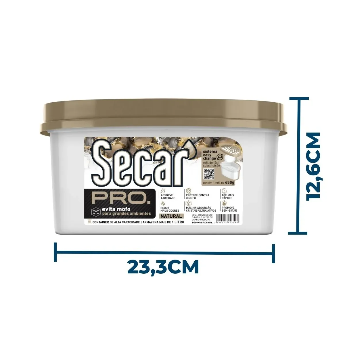 Kit Evita Mofo Secar Pro Container Natural 450g + 2 Refis - 2