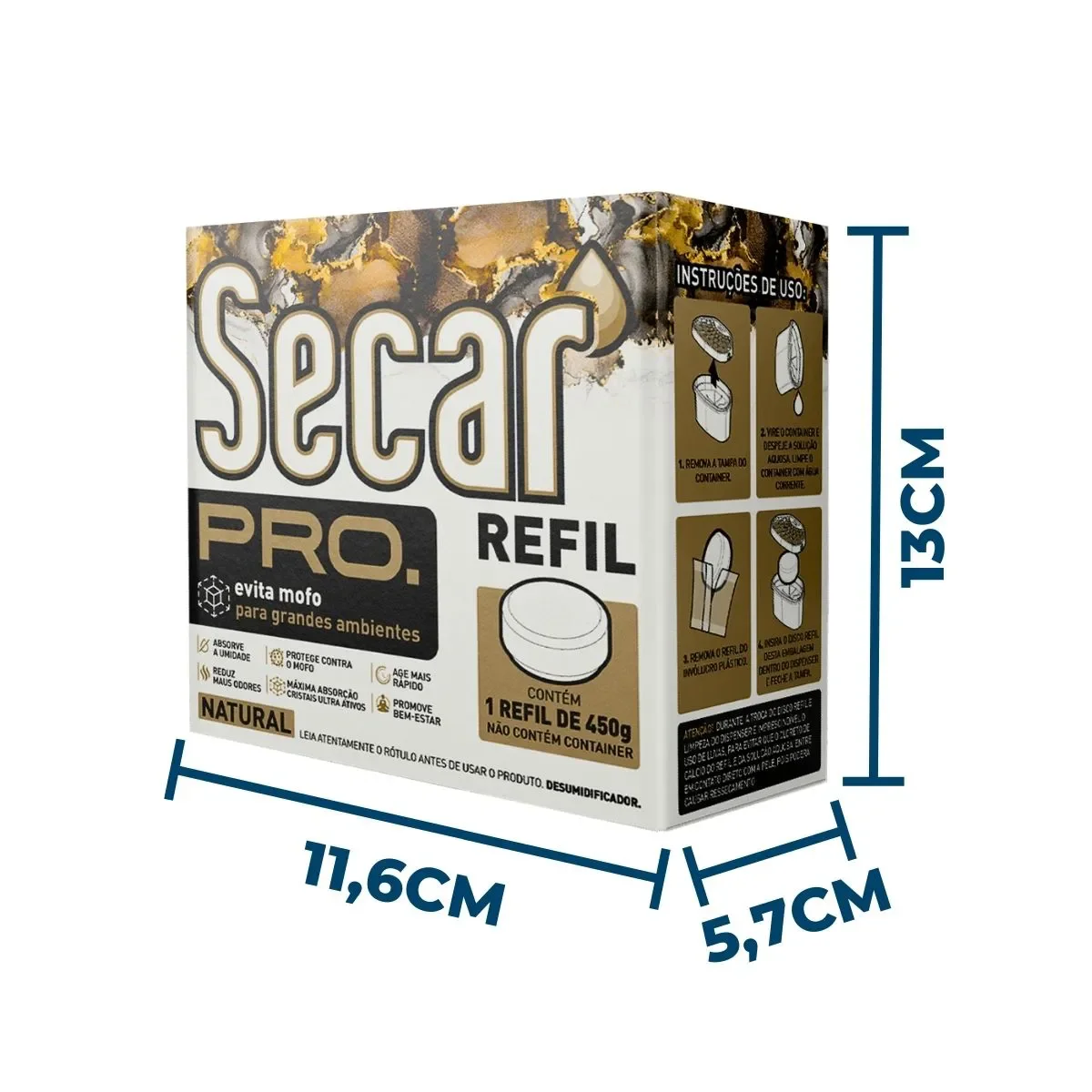 Kit Evita Mofo Secar Pro Container Natural 450g + 2 Refis - 3