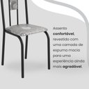 Ver imagem 6 de Conjunto Sala de Jantar Mesa Retangular 120x75cm Tampo Granito Topázio 4 Cadeiras Linda Yescasa