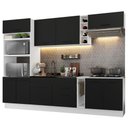 Ver imagem 3 de Armário de Cozinha Completa 290cm Branco/Preto Agata Madesa 01