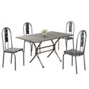 Ver imagem 2 de Conjunto Sala de Jantar Mesa Retangular 120x75cm Tampo Granito Topázio 4 Cadeiras Linda Yescasa