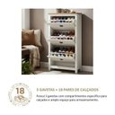 Ver imagem 6 de Conjunto Sapateira + Cômoda 4 Gavetas + Moldura com Espelho 100% Madeira Maciça - Topázio