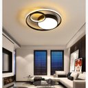 Ver imagem 5 de Luminária de Led de Sobrepor Redonda Bivolt 31w 3 em 1 com Luz Central Dupla:preto