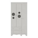 Ver imagem 6 de Guarda-Roupa Infantil 92cm com Vidro 3 Portas e 2 Gavetas Suspiro Multimóveis MP4457 - Off White