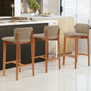 Ver imagem 2 de Kit 03 Banquetas Alta para Cozinha Sala de Jantar Bar Dara L02 Bouclê Bege - Lyam Decor