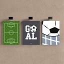 Ver imagem 4 de Kit 3 Quadro Decorativo Futebol Bola Quarto Infantil Menino 28x20cm