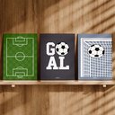 Ver imagem 3 de Kit 3 Quadro Decorativo Futebol Bola Quarto Infantil Menino 28x20cm