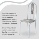 Ver imagem 7 de Conjunto Sala de Jantar Mesa Retangular 120x75cm Tampo Granito Topázio 4 Cadeiras Linda Yescasa Branco/Paraopeba