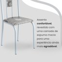 Ver imagem 6 de Conjunto Sala de Jantar Mesa Retangular 120x75cm Tampo Granito Topázio 4 Cadeiras Linda Yescasa