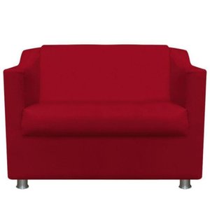 Namoradeira Decorativa 02 lugares Recepção Clinica Consultório Sala de Espera Tilla - TWDECORA:Suede