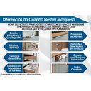 Ver imagem 2 de Cozinha Modulada Completa Rainha Gourmet 9 Peças (4aéreos+4balcões+1paneleiro) C9p34 Branca/
