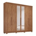 Ver imagem 4 de Guarda-Roupa Casal 6 Portas com Espelho e Pés 234cm 100% MDF Boston Espresso Móveis Marrom/Cinamomo