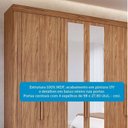 Ver imagem 6 de Guarda-Roupa Casal 6 Portas com Espelho e Pés 234cm 100% MDF Boston Espresso Móveis Marrom/Cinamomo