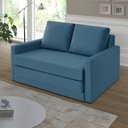 Ver imagem 1 de Sofá Simi 2 em 1 Sofá Cama Azul Estofama