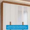 Guarda-Roupa Casal 6 Portas com Espelho e Pés 234cm 100% MDF Boston Espresso Móveis - 12