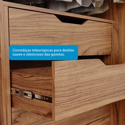 Guarda-Roupa Casal 6 Portas com Espelho e Pés 234cm 100% MDF Boston Espresso Móveis - 13