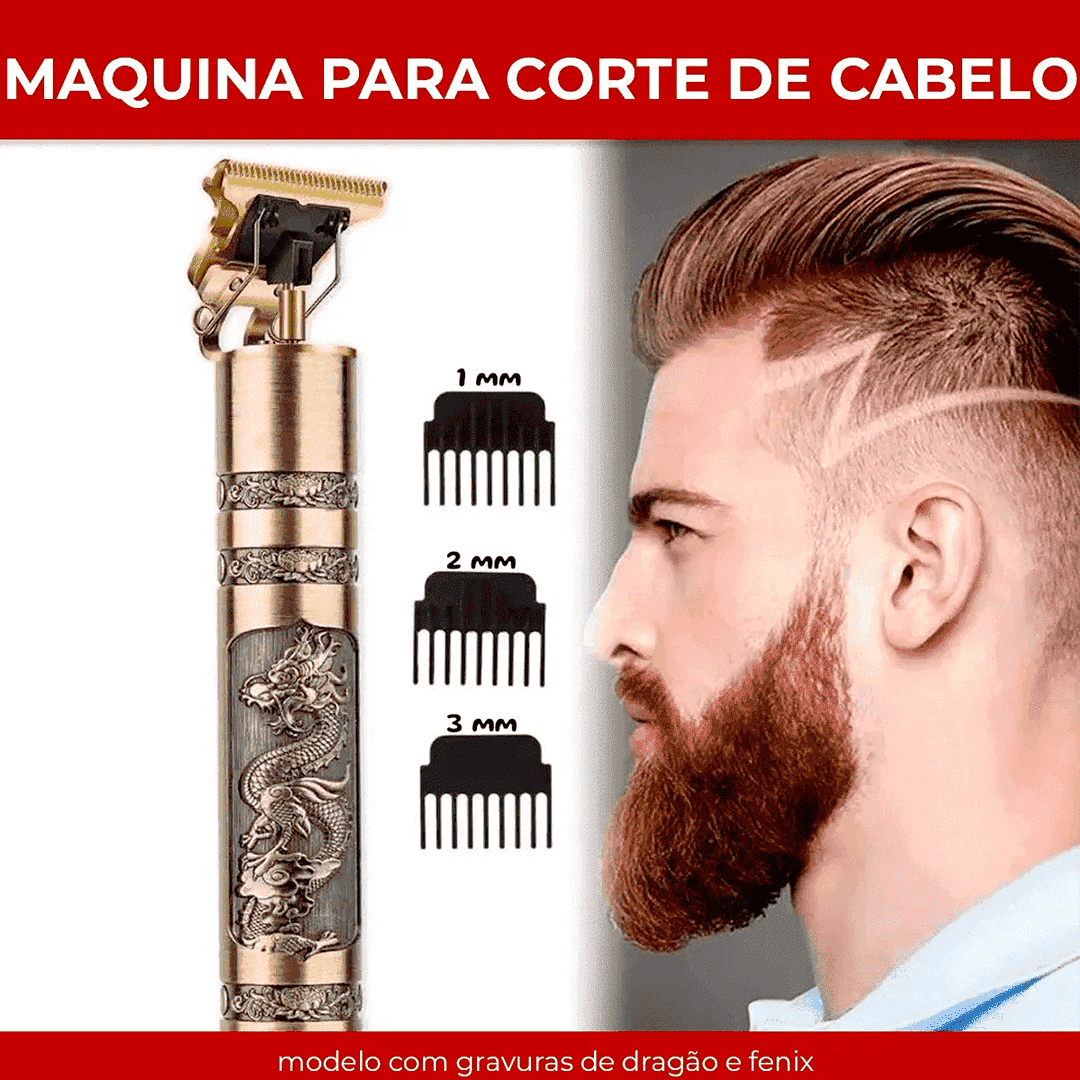 Máquina de Cortar Cabelo e Barba Hair Clipper Recarregável Bivolt 4 ...