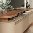 Ver imagem 2 de Rack Guarapari 180cm Design Orgânico para Sala Tv Moderno:fendi/freijó