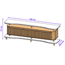Ver imagem 7 de Rack Guarapari 180cm Design Orgânico para Sala Tv Moderno:fendi/freijó