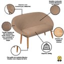 Ver imagem 2 de Kit Recepção 2 Poltronas 1 Namoradeira com Puff Resistente para Sala de Espera Decor Tecido Veludo
