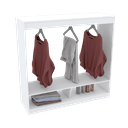 Ver imagem 1 de EXPOSITOR CENTRO DE LOJA COM CABIDEIRO M275.B MUNDI MOVEIS