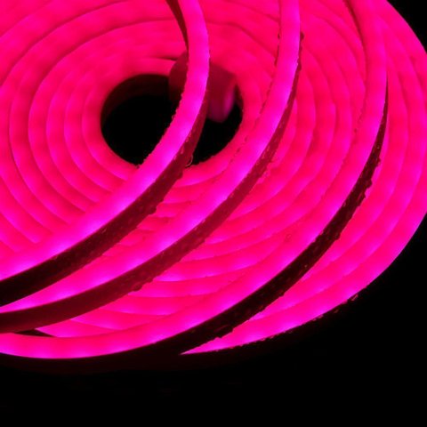Fita Led Neon 5 Metros Siliconado Decoração Flexível Rosa