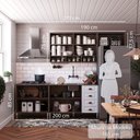 Ver imagem 6 de Armário de Cozinha Compacta 4 Peças com Tampo Cooktop Safira Luciane Móveis