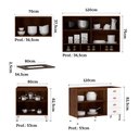 Ver imagem 2 de Armário de Cozinha Compacta 4 Peças com Tampo Cooktop Safira Luciane Móveis