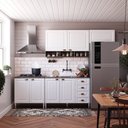 Ver imagem 1 de Armário de Cozinha Compacta 4 Peças com Tampo Cooktop Safira Luciane Móveis