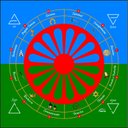 Ver imagem 1 de Toalha Tarot Tecido Exú Bandeira Cigana 70cm- Escolha Modelo:toalha Bandeira Cigana