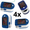 4 Oxímetro Digital Dedo Medidor Saturação Sangue Envio Já - 1